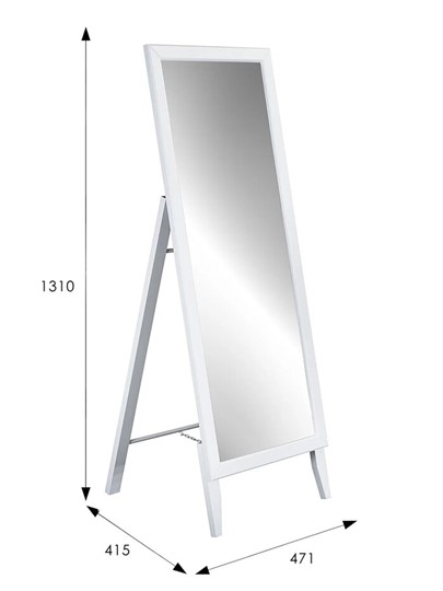Напольное зеркало в спальню BeautyStyle 29 (131х47,1х41,5см) Белый в Тамбове - изображение 7
