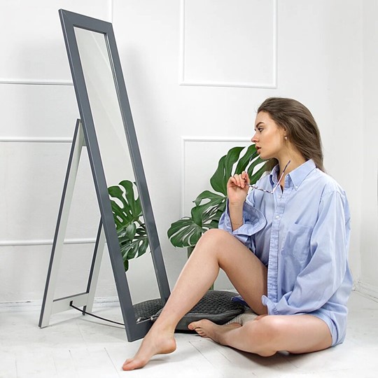 Зеркало напольное в гардероб BeautyStyle 8 (графит) в Тамбове - изображение 5