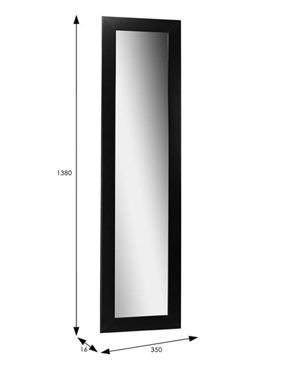 Зеркало настенное в гардероб BeautyStyle 9 (черный) в Тамбове - изображение 2