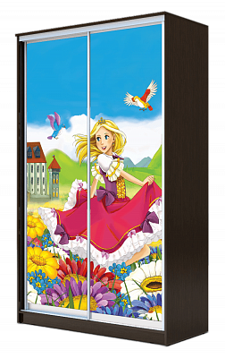 Детский шкаф-купе ХИТ 24-4-12-77-11, Принцесса, венге в Тамбове - изображение