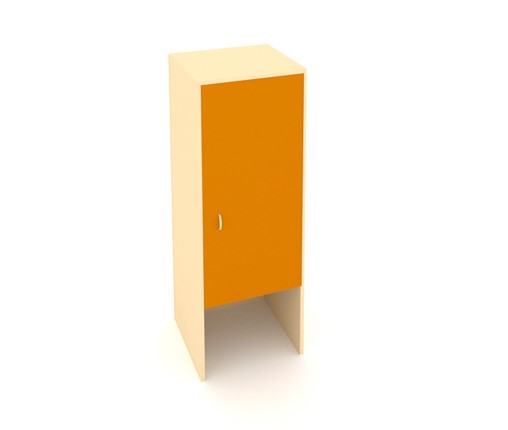Детский шкаф ДП-2 Беж + Оранжевый в Тамбове - изображение