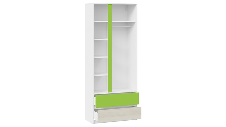 Распашной шкаф Сканди СМ-386.07.26-26 (Дуб Гарден, Белая, Зеленый) в Тамбове - изображение 3