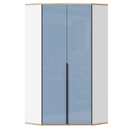 Угловой детский шкаф Урбан 528.060, белый/капри синий в Тамбове - изображение