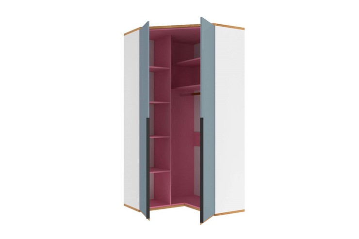 Угловой шкаф Урбан 528.060, белый/розовый в Тамбове - изображение 2