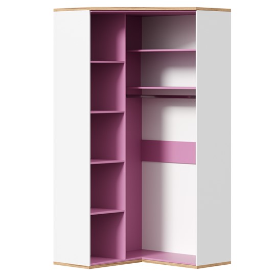 Угловой шкаф Урбан 528.060, белый/розовый в Тамбове - изображение 3
