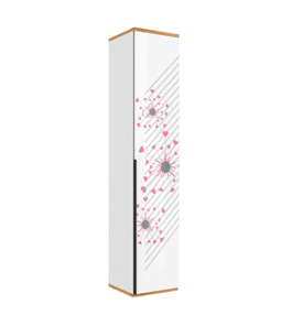 Шкаф одностворчатый Урбан 528.040, белый/розовый в Тамбове