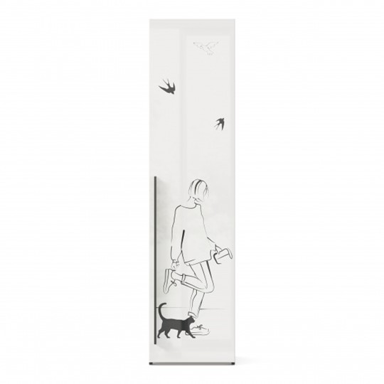Шкаф 1-дверный Джоли Тип 1 ЛД 535.010, Серый шелк в Тамбове - изображение 1