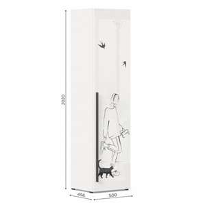 Шкаф 1-дверный Джоли Тип 1 ЛД 535.010, Серый шелк в Тамбове - предосмотр 2