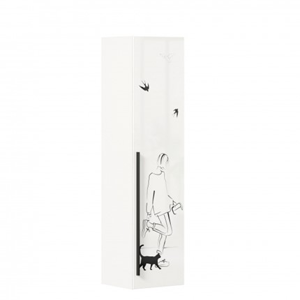 Шкаф 1-дверный Джоли Тип 1 ЛД 535.010, Серый шелк в Тамбове - изображение
