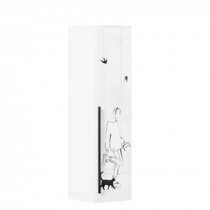 Шкаф 1-створчатый Джоли Тип 2 ЛД 535.020, Серый шелк в Тамбове - предосмотр