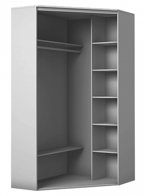Шкаф угловой с зеркалом, 2400х1103, ХИТ У-24-4-15, шимо светлый в Тамбове - изображение 1