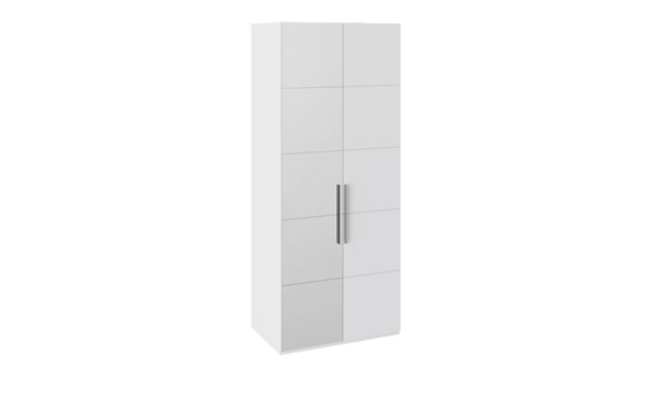 Распашной шкаф Наоми с 1 зеркальной левой дверью, цвет Белый глянец СМ-208.07.04 L в Тамбове - изображение