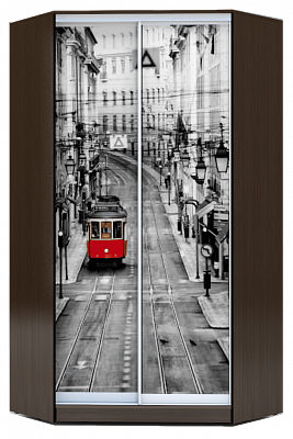 Угловой шкаф 2300х1103, ХИТ У-23-4-77-01, Лондон трамвай, венге аруба в Тамбове - изображение