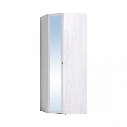 Распашной угловой шкаф Sherlock 63+ фасад зеркало, Ясень Анкор светлый в Тамбове - изображение