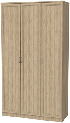 Шкаф распашной 106 3-х створчатый, цвет Дуб Сонома в Тамбове - изображение