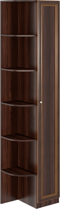 Угловой шкаф-стеллаж Беатрис М14 правый (Орех Гепланкт) в Тамбове - изображение