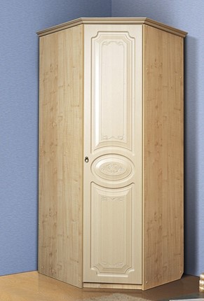 Распашной угловой шкаф Ивушка-5, цвет Дуб беленый в Тамбове - изображение
