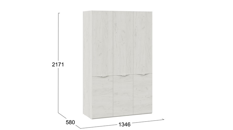 Шкаф распашной Либерти, Дуб крафт белый СМ-297.07.431 в Тамбове - изображение 3