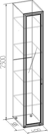 Шкаф распашной Paola 55 + Фасад Стандарт Правый в Тамбове - изображение 1