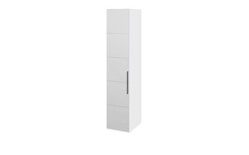 Распашной шкаф Наоми с зеркальной дверью правый, цвет Белый глянец СМ-208.07.02 R в Тамбове - предосмотр