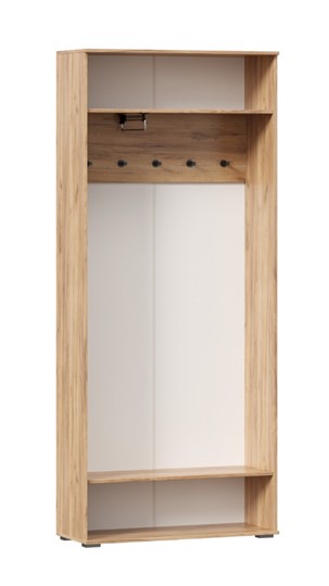 Шкаф двухстворчатый Фиджи с декоративными накладками 659.310, Дуб Золотой/Белый в Тамбове - изображение 2