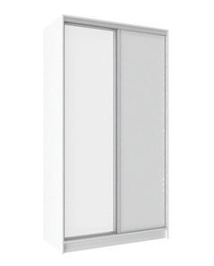 Шкаф 1200 Домашний Зеркало/ЛДСП, Белый в Тамбове