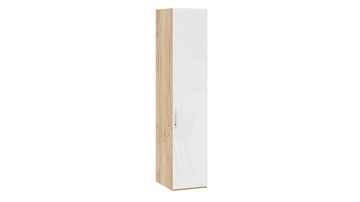 Шкаф одностворчатый Эмбер СМ-348.07.001 (Яблоня Беллуно/Белый глянец) в Тамбове