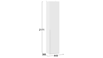 Шкаф для белья Порто (366) СМ-393.07.211 (Белый жемчуг/Белый софт) в Тамбове - предосмотр 3
