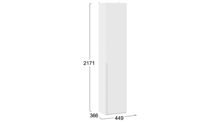 Шкаф для белья Порто (366) СМ-393.07.211 (Белый жемчуг/Белый софт) в Тамбове - изображение 3
