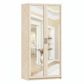 Шкаф 2х-дверный Александрия с зеркалами ЛД 625.052, Рустика/Кожа Ленто в Тамбове
