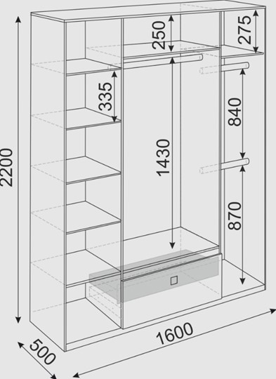 Распашной шкаф Глэдис М24 (Шимо светлый/Белый текстурный) в Тамбове - изображение 2