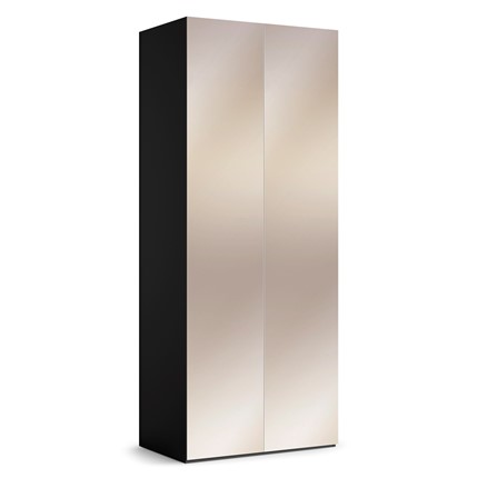 Шкаф с зеркальными фасадами Марсель 900 (черный) в Тамбове - изображение