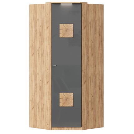 Шкаф угловой 45 с декоративной накладкой Фиджи, 659.245, антрацит в Тамбове - изображение