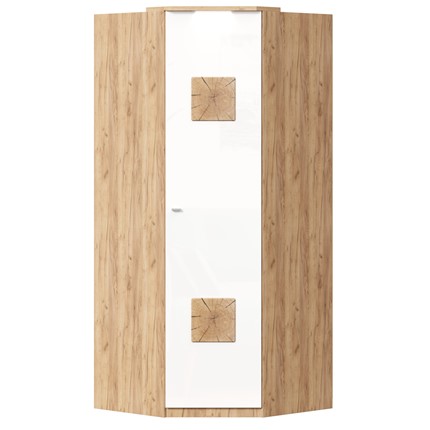 Шкаф угловой 45 с декоративной накладкой Фиджи, 659.248, белый в Тамбове - изображение