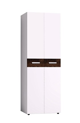 Шкаф Норвуд 54 фасад стандарт + стандарт, Белый-Орех шоколадный в Тамбове - изображение