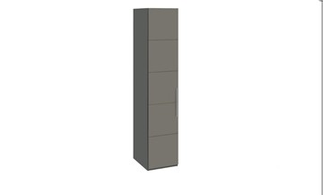Одностворчатый шкаф Наоми, цвет Фон серый, Джут СМ-208.07.01 в Тамбове - предосмотр