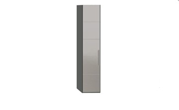 Шкаф Наоми с зеркальной дверью левый, цвет Фон серый, Джут СМ-208.07.02 L в Тамбове - предосмотр