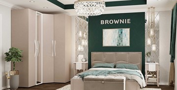 Шкаф в спальню Brownie 54 фасад зеркало + стандарт, Мокко в Тамбове - предосмотр 3