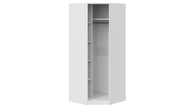 Распашной угловой шкаф Глосс СМ-319.07.311 (Белый глянец/Стекло) в Тамбове - изображение 2