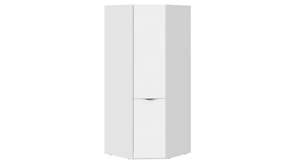 Распашной угловой шкаф Глосс СМ-319.07.311 (Белый глянец/Стекло) в Тамбове - изображение