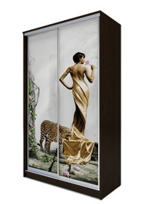 Шкаф 2300х1362х620, Девушка с леопардом ХИТ 23-14-77-03 Венге Аруба в Тамбове