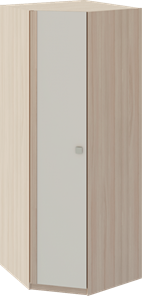 Распашной угловой шкаф Глэдис М21 (Шимо светлый/Белый текстурный) в Тамбове - предосмотр