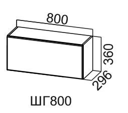 Шкаф навесной Модус, ШГ800/360, цемент светлый в Тамбове - предосмотр