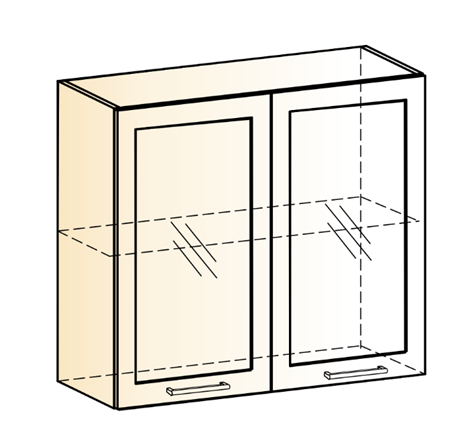 Кухонный шкаф Яна L800 Н720 (2 дв. рам.) в Тамбове - изображение