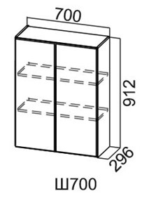 Кухонный шкаф Модус, Ш700/912, цемент светлый в Тамбове - предосмотр