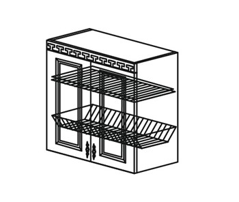 Шкаф на кухню Веста настенный двухдверный с сушкой 718*800*323мм в Тамбове
