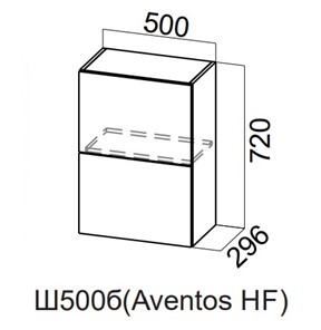 Навесной кухонный шкаф Модерн New барный, Ш500б(Aventos HF)/720, МДФ в Тамбове - предосмотр