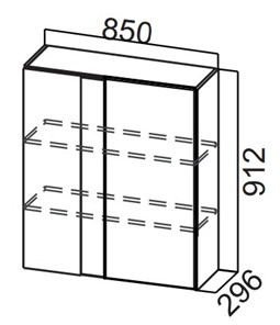 Шкаф кухонный угловой Стайл, Ш850у/912, МДФ в Тамбове