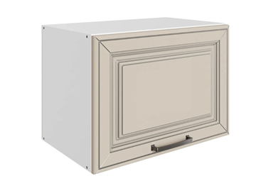 Кухонный шкаф Атланта L500 Н360 (1 дв. гл.) эмаль (белый/сливки патина платина) в Тамбове