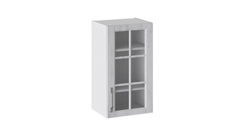 Шкаф навесной Прованс (Белый глянец/Санторини светлый) со стеклом В_72-40_1ДРс в Тамбове